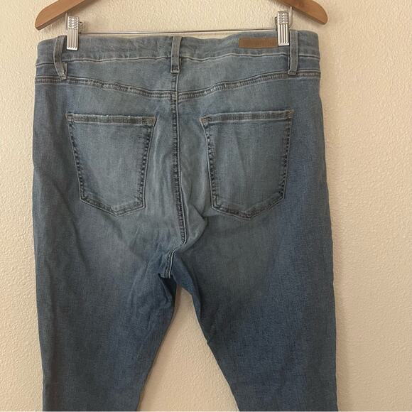 Sanctuary blue stretch raw hemline high rise skinny jeans 14W plus - Picture 6 of 8
